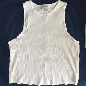 Gymshark Cotton Rib Midi Tank - White